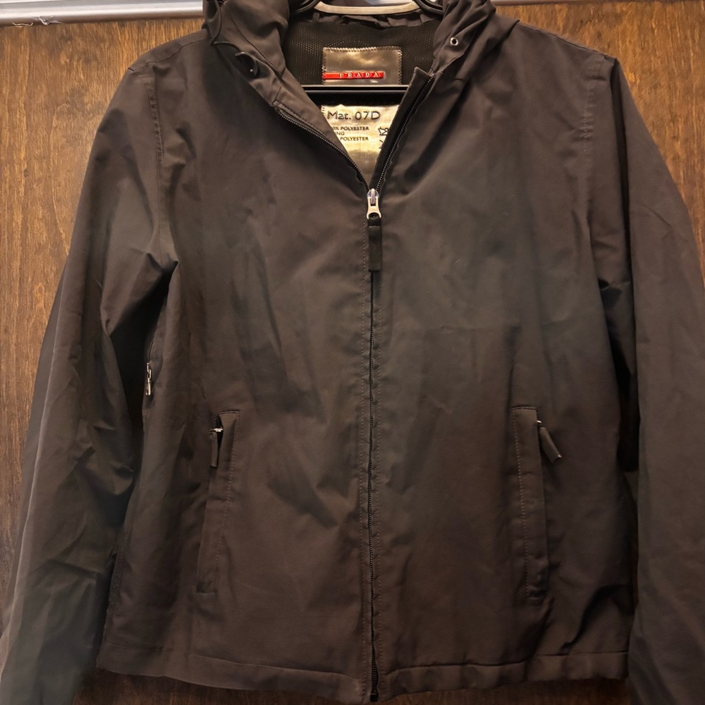 Prada Charcoal Gray Gore-Tex Rain Jacket